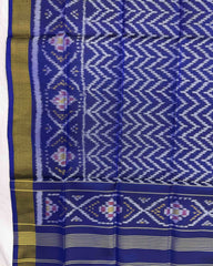 Blue Bandhani Designer Patola Dupatta - SindhoiPatolaArt