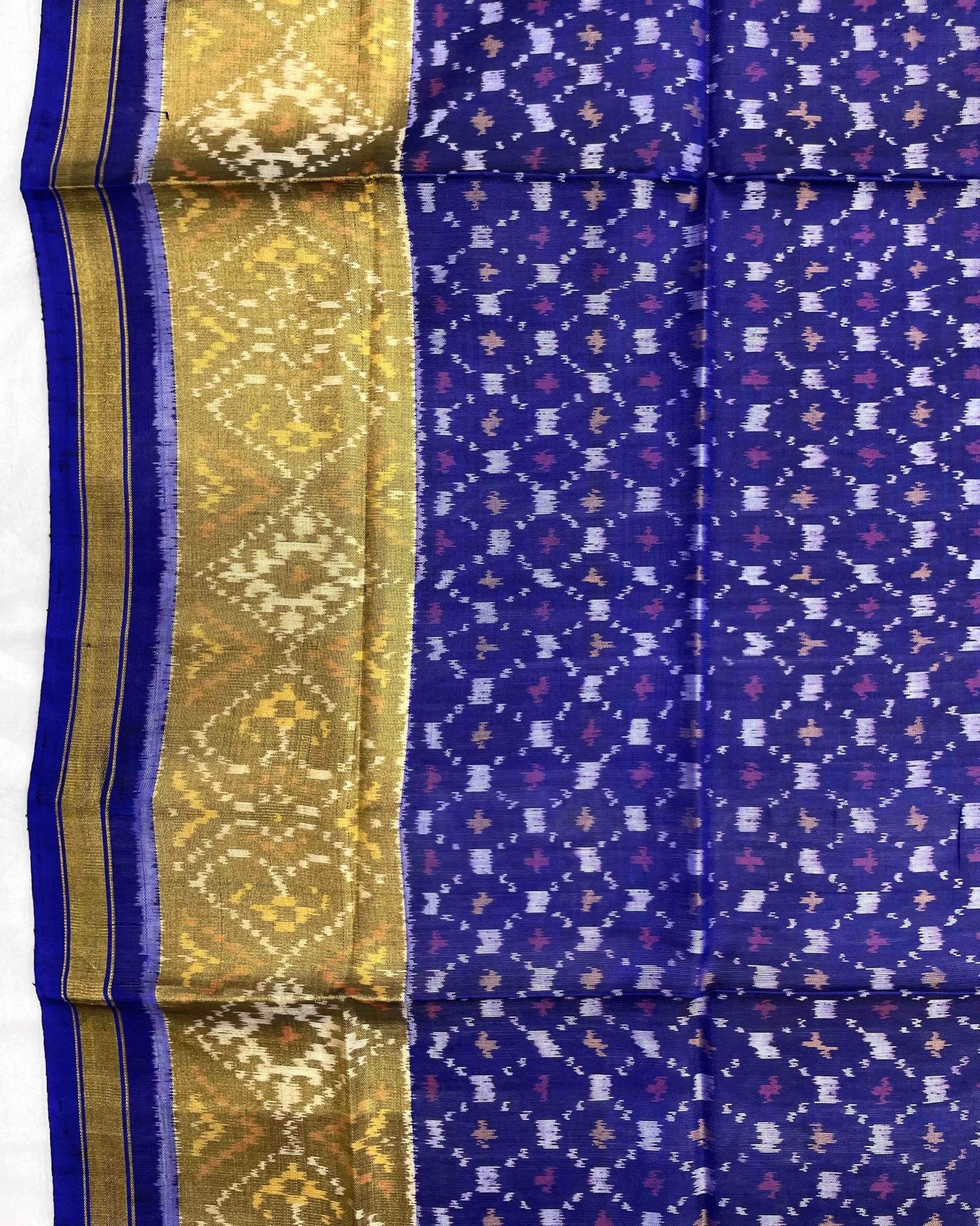 Blue Booty Design Patola Dupatta - SindhoiPatolaArt