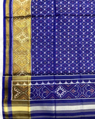 Blue Booty Design Patola Dupatta - SindhoiPatolaArt