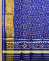 Blue Booty Designer Patola Dupatta - SindhoiPatolaArt