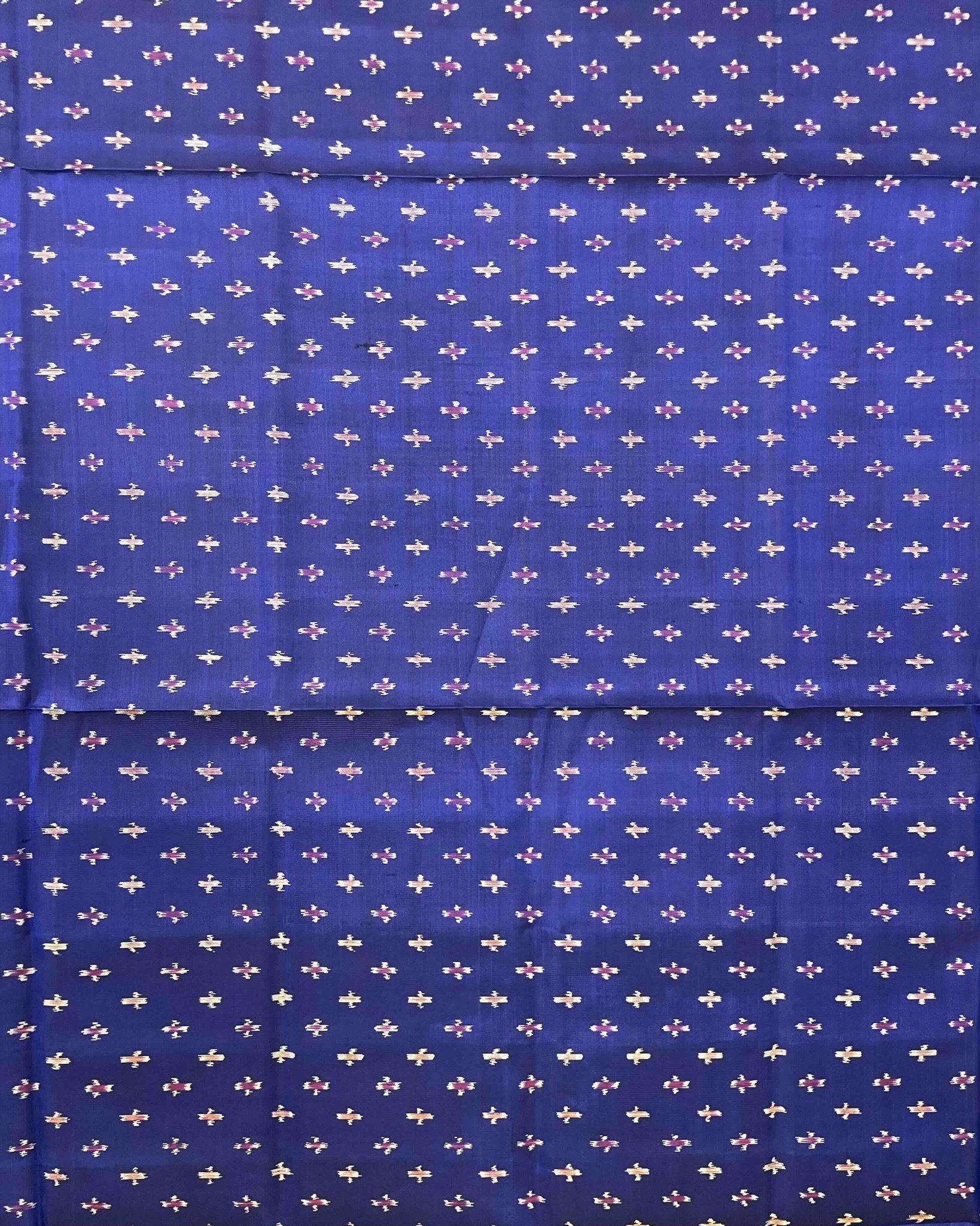 Blue Booty Designer Patola Dupatta - SindhoiPatolaArt