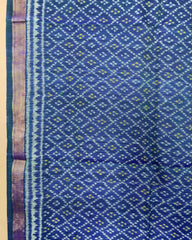 Blue Booty Patola Stole - SindhoiPatolaArt