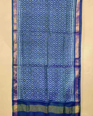 Blue Booty Patola Stole - SindhoiPatolaArt