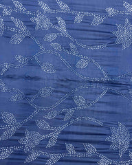 Blue Chanderi Bandhani Saree - SindhoiPatolaArt