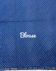 Blue Chanderi Bandhani Saree - SindhoiPatolaArt