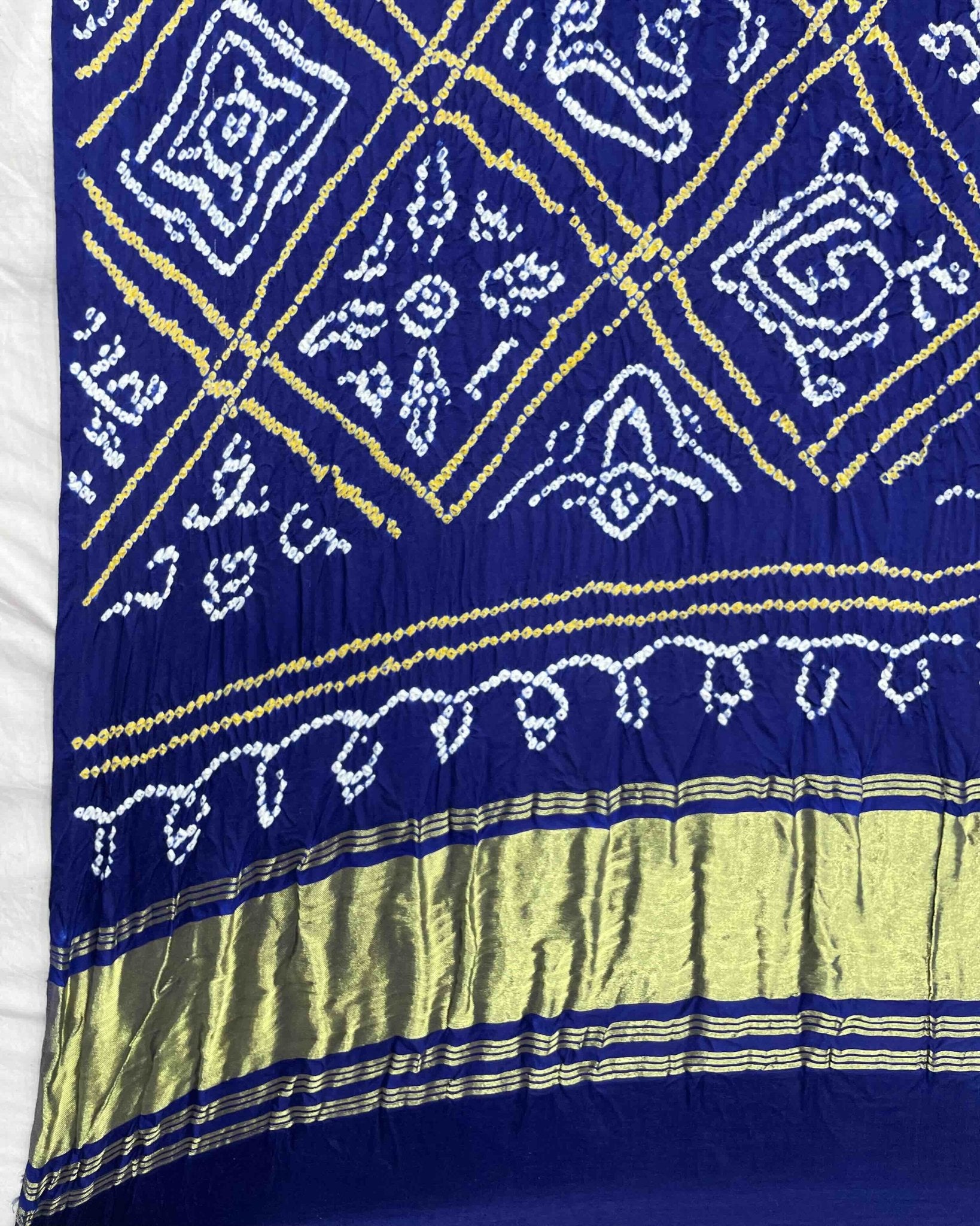 Blue Gajji Bandhani Dupatta - SindhoiPatolaArt