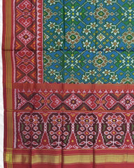 Blue Ganga Jamuna Navratan Patola Dupatta - SindhoiPatolaArt