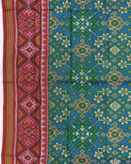 Blue Ganga Jamuna Navratan Patola Dupatta - SindhoiPatolaArt