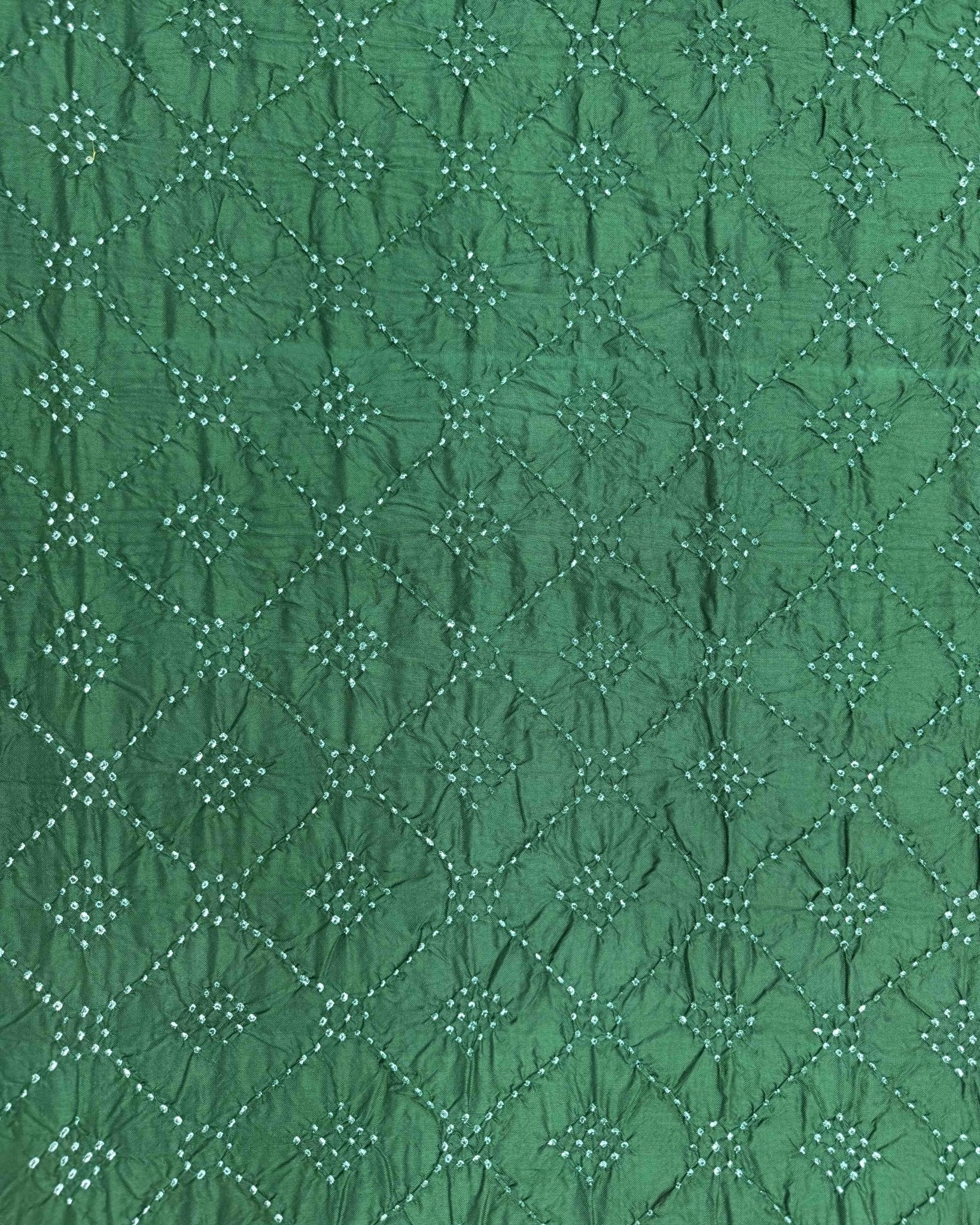 Blue & Green Bandhani Patola Dupatta - SindhoiPatolaArt