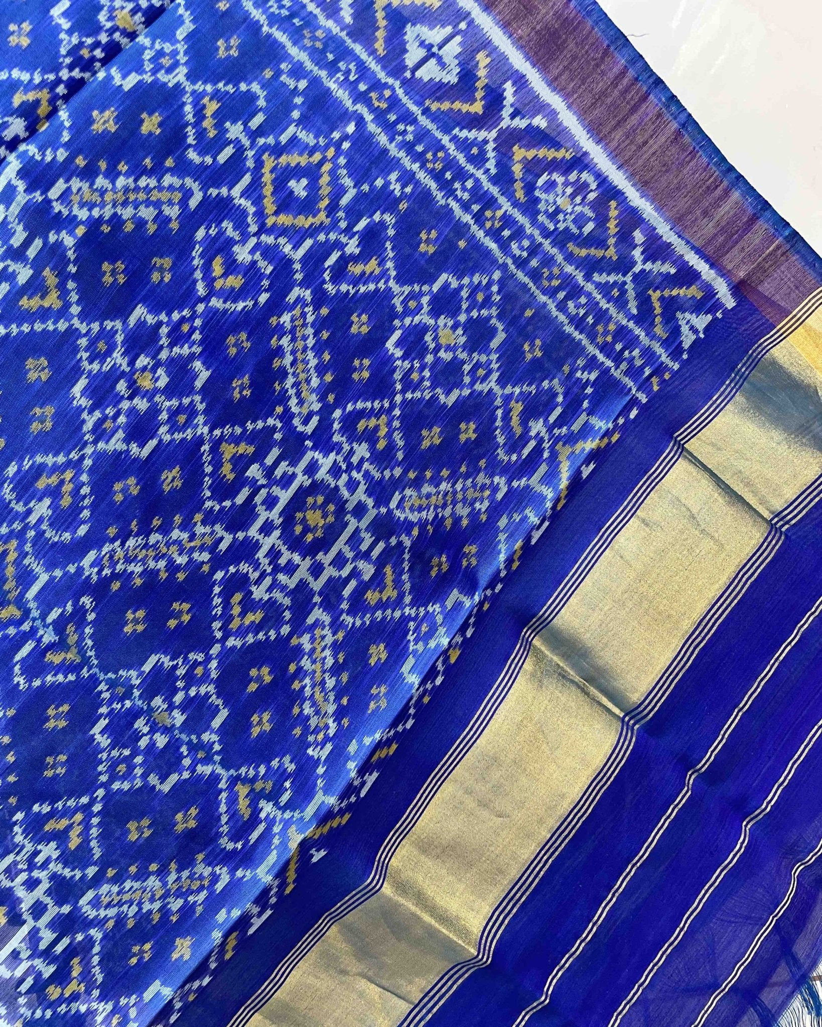 Blue Manekchowk Designer Patola Dupatta - SindhoiPatolaArt