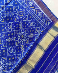 Blue Manekchowk Designer Patola Dupatta - SindhoiPatolaArt