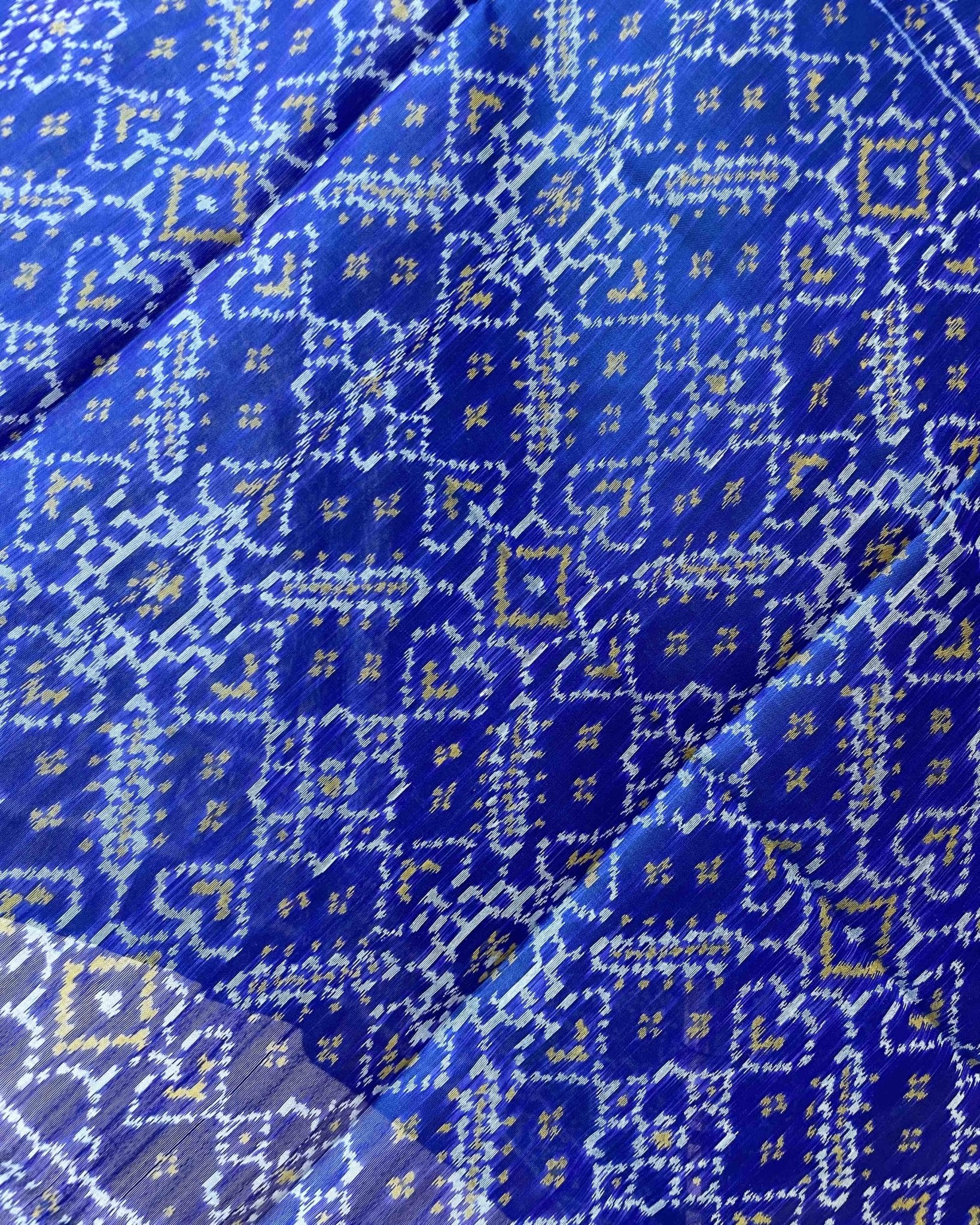 Blue Manekchowk Designer Patola Dupatta - SindhoiPatolaArt