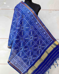 Blue Manekchowk Designer Patola Dupatta - SindhoiPatolaArt
