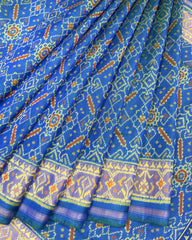 Blue Manekchowk Designer Patola Saree - SindhoiPatolaArt