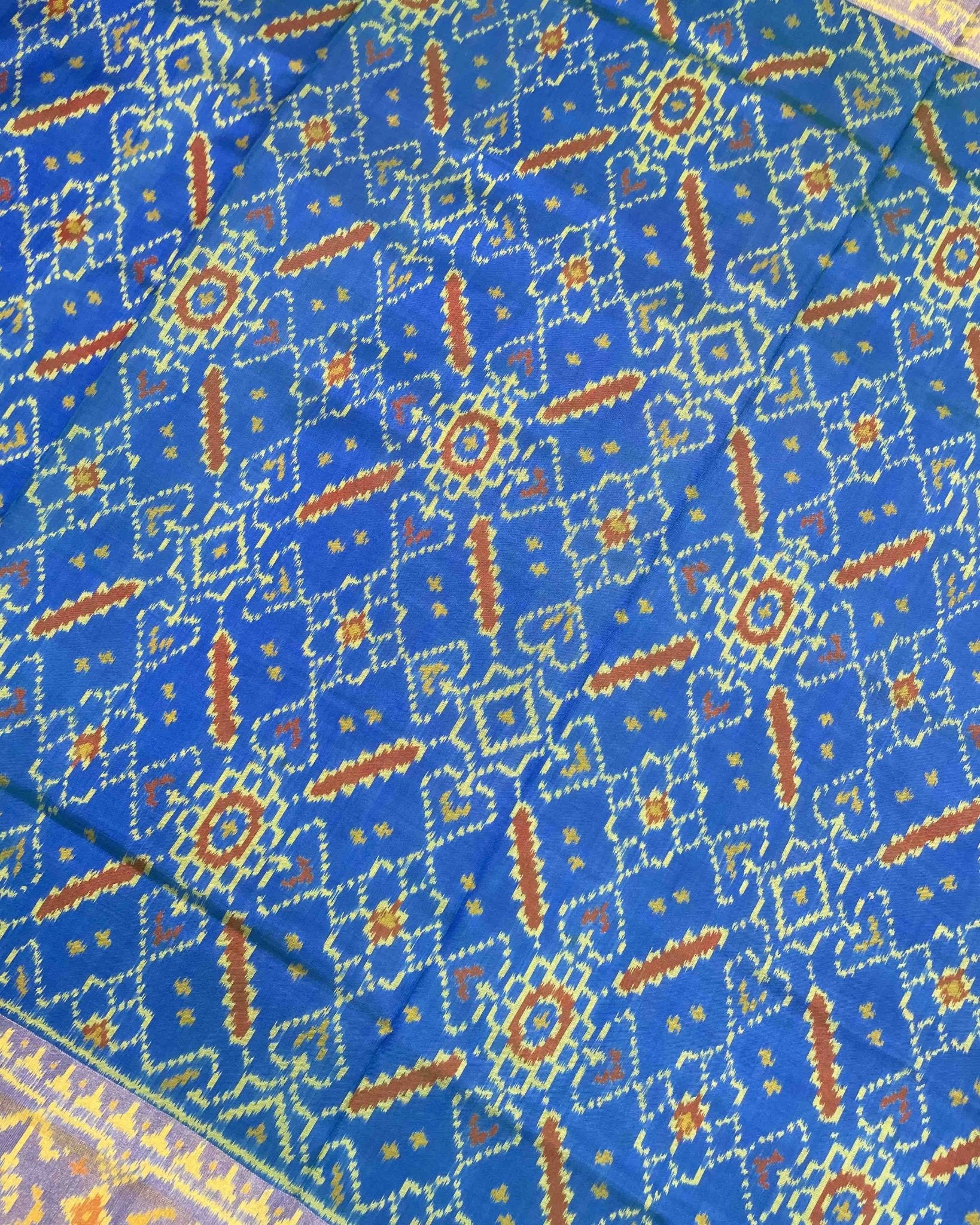 Blue Manekchowk Designer Patola Saree - SindhoiPatolaArt