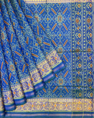 Blue Manekchowk Designer Patola Saree - SindhoiPatolaArt
