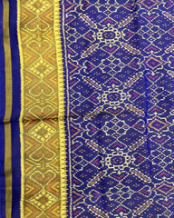 Blue Manekchowk Designer Patola Sareee - SindhoiPatolaArt