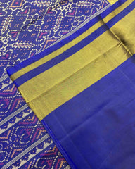 Blue Manekchowk Designer Patola Sareee - SindhoiPatolaArt