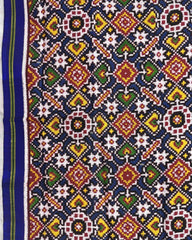 Blue Manekchowk Patola Dupatta - SindhoiPatolaArt