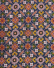 Blue Manekchowk Patola Dupatta - SindhoiPatolaArt