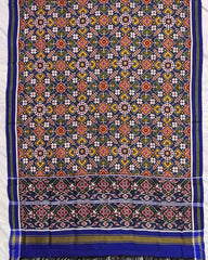 Blue Manekchowk Patola Dupatta - SindhoiPatolaArt
