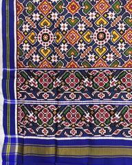 Blue Manekchowk Patola Dupatta - SindhoiPatolaArt