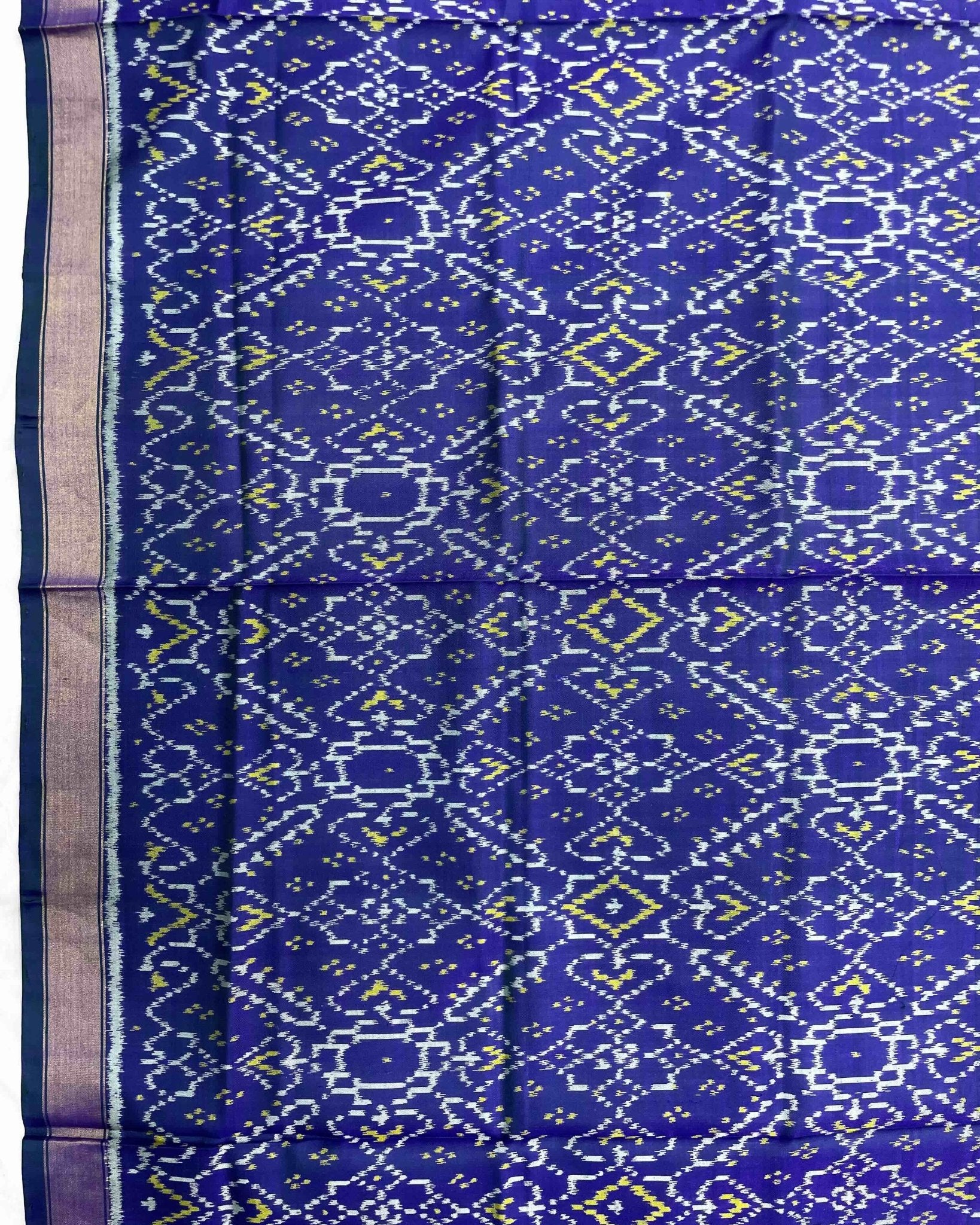 Blue Manekchowk Patola Dupatta - SindhoiPatolaArt