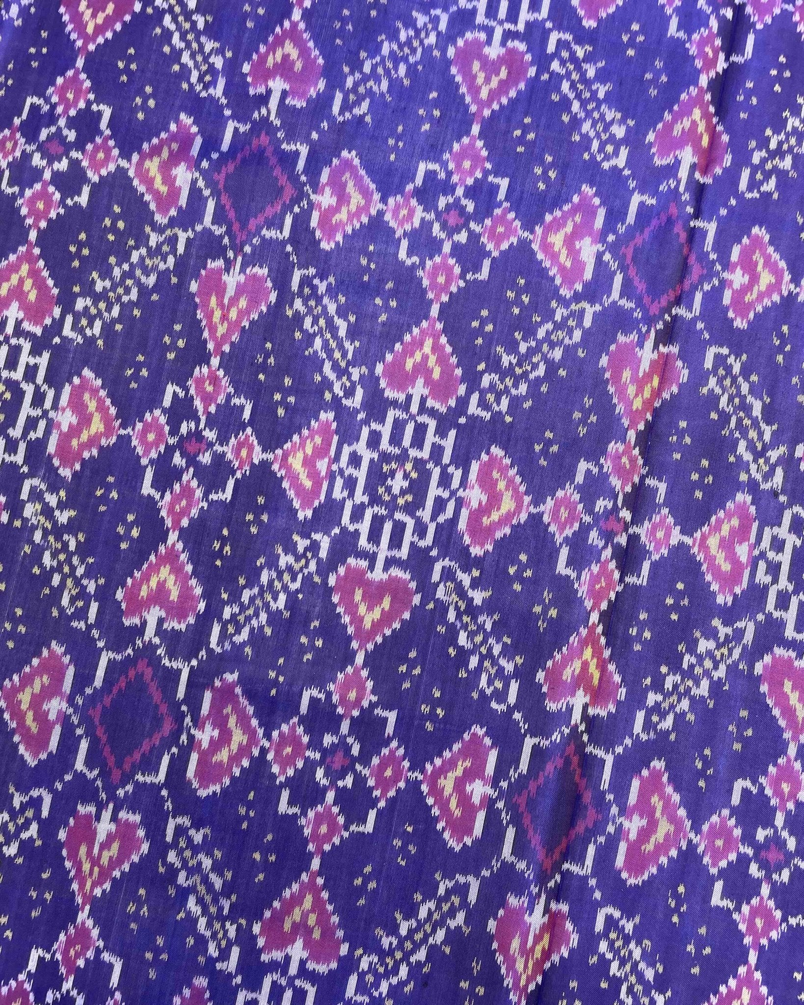 Blue Manekchowk Patola Saree - SindhoiPatolaArt