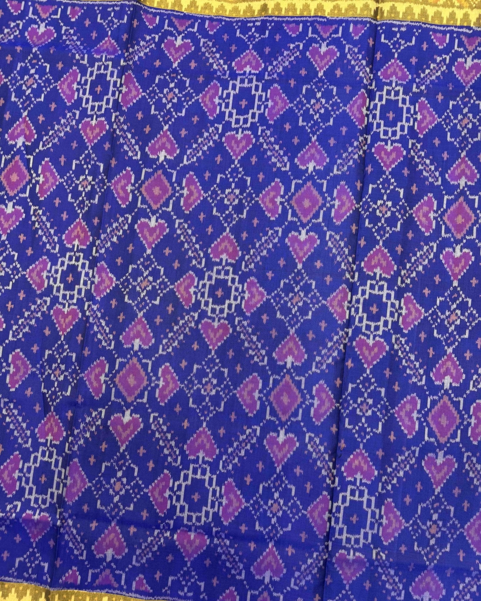 Blue Manekchowk Patola Saree - SindhoiPatolaArt