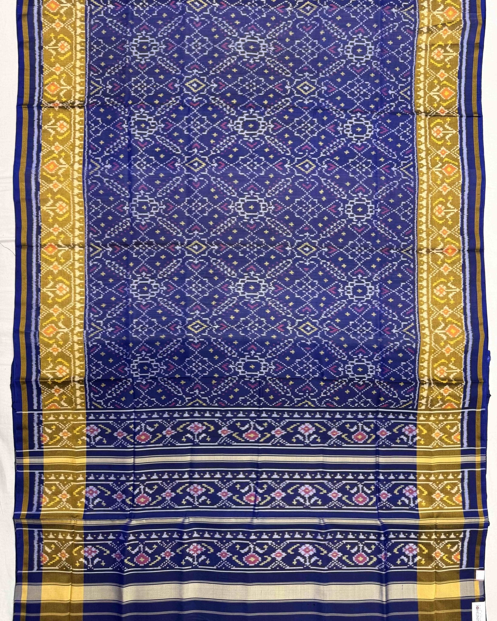 Blue Manekchowk Patola Saree - SindhoiPatolaArt