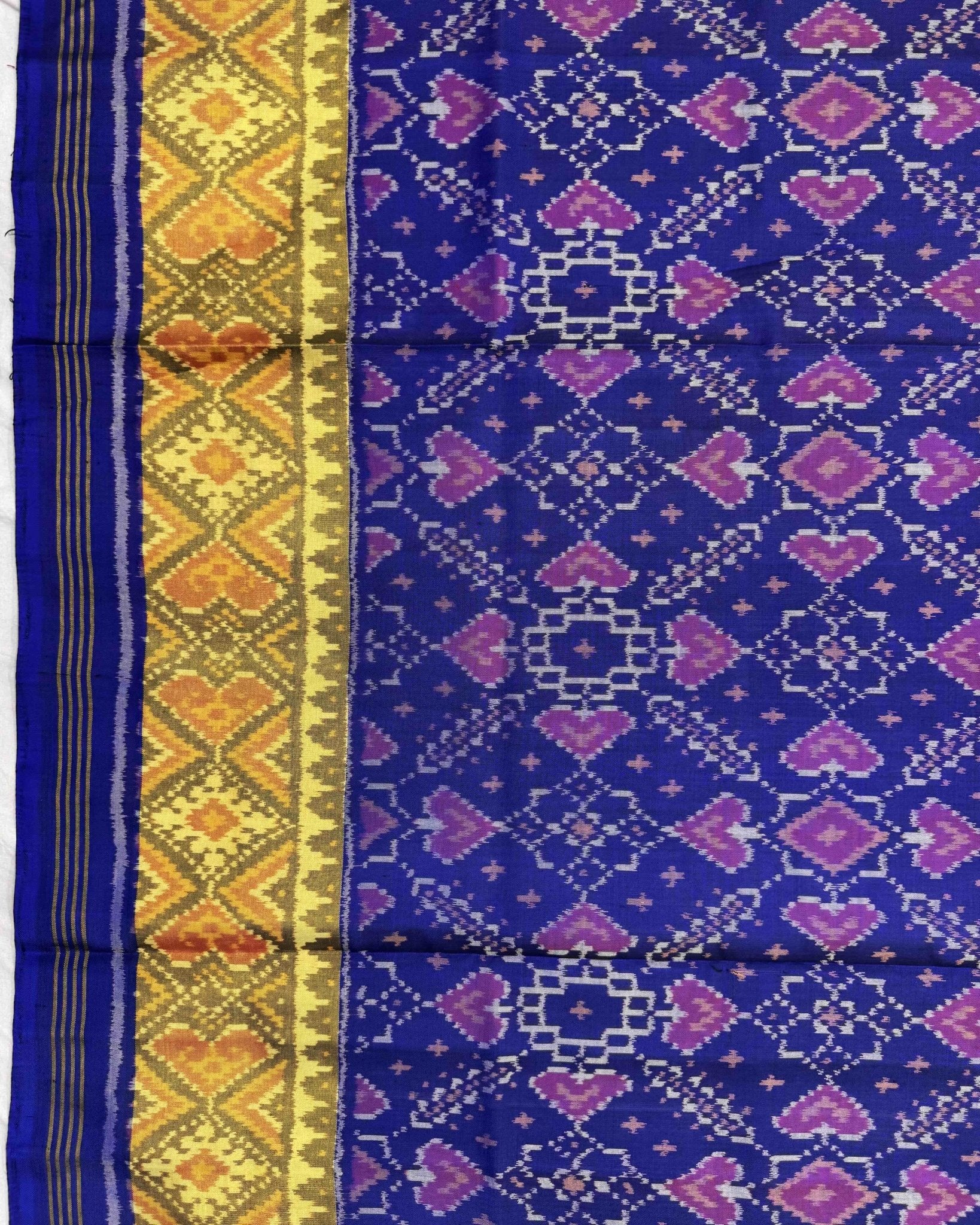 Blue Manekchowk Patola Saree - SindhoiPatolaArt