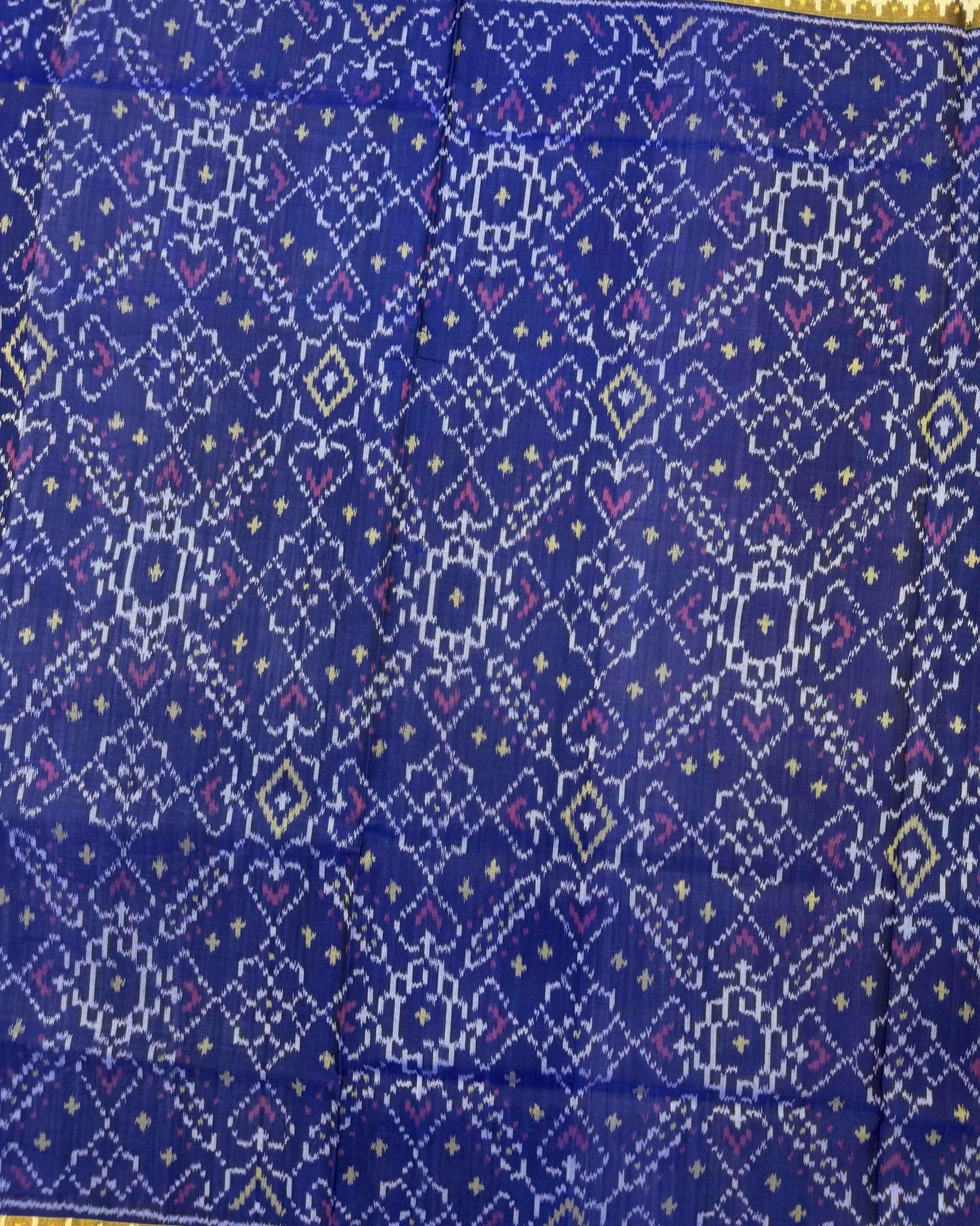 Blue Manekchowk Patola Saree - SindhoiPatolaArt