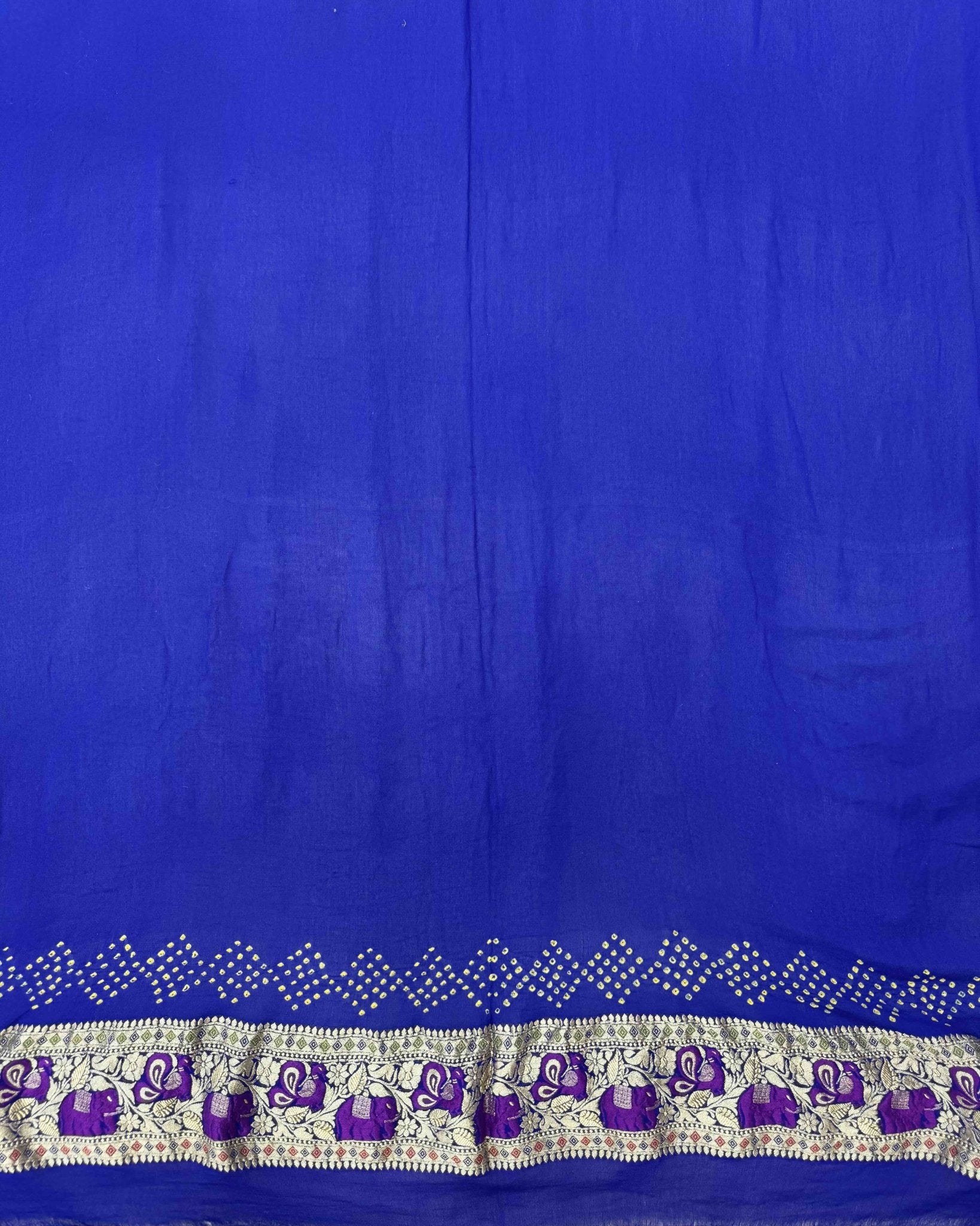 Blue Meenakari Banarasi Bandhani Saree - SindhoiPatolaArt