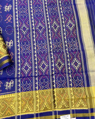 Blue Narikunj Circle Designer Patola Saree - SindhoiPatolaArt