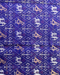 Blue Narikunj Patola Dupatta - SindhoiPatolaArt