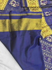 Blue Narikunj patola saree - SindhoiPatolaArt