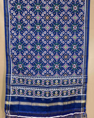 Blue Navratan Designer Patola Dupatta - SindhoiPatolaArt