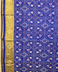 Blue Navratan Designer Patola Dupatta - SindhoiPatolaArt
