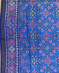 Blue Navratan Designer Patola Saree - SindhoiPatolaArt