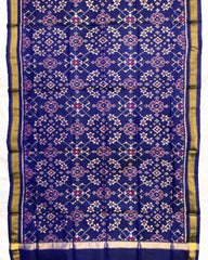 Blue Navratan Patola Dupatta - SindhoiPatolaArt