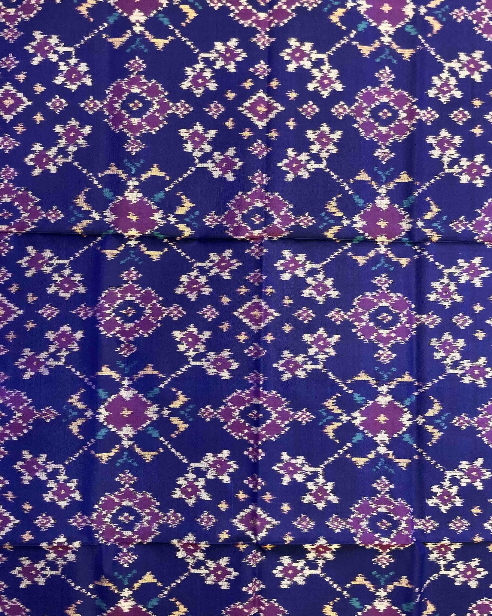 Blue Navratan Patola Dupatta - SindhoiPatolaArt