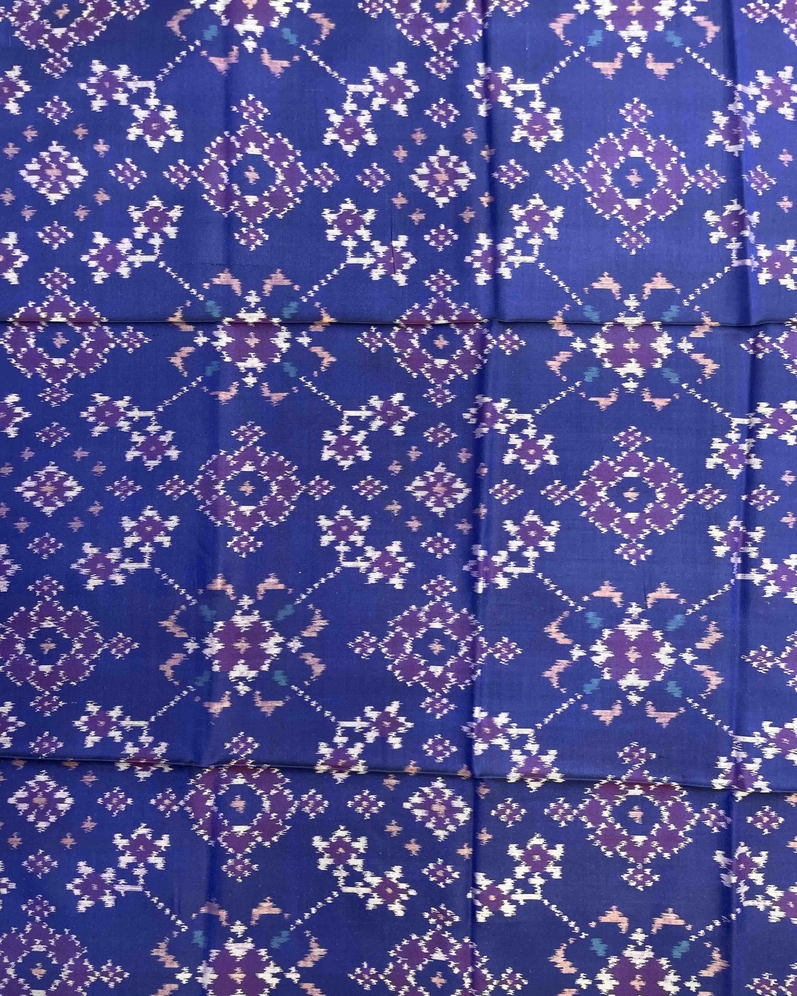 Blue Navratan Patola Dupatta - SindhoiPatolaArt