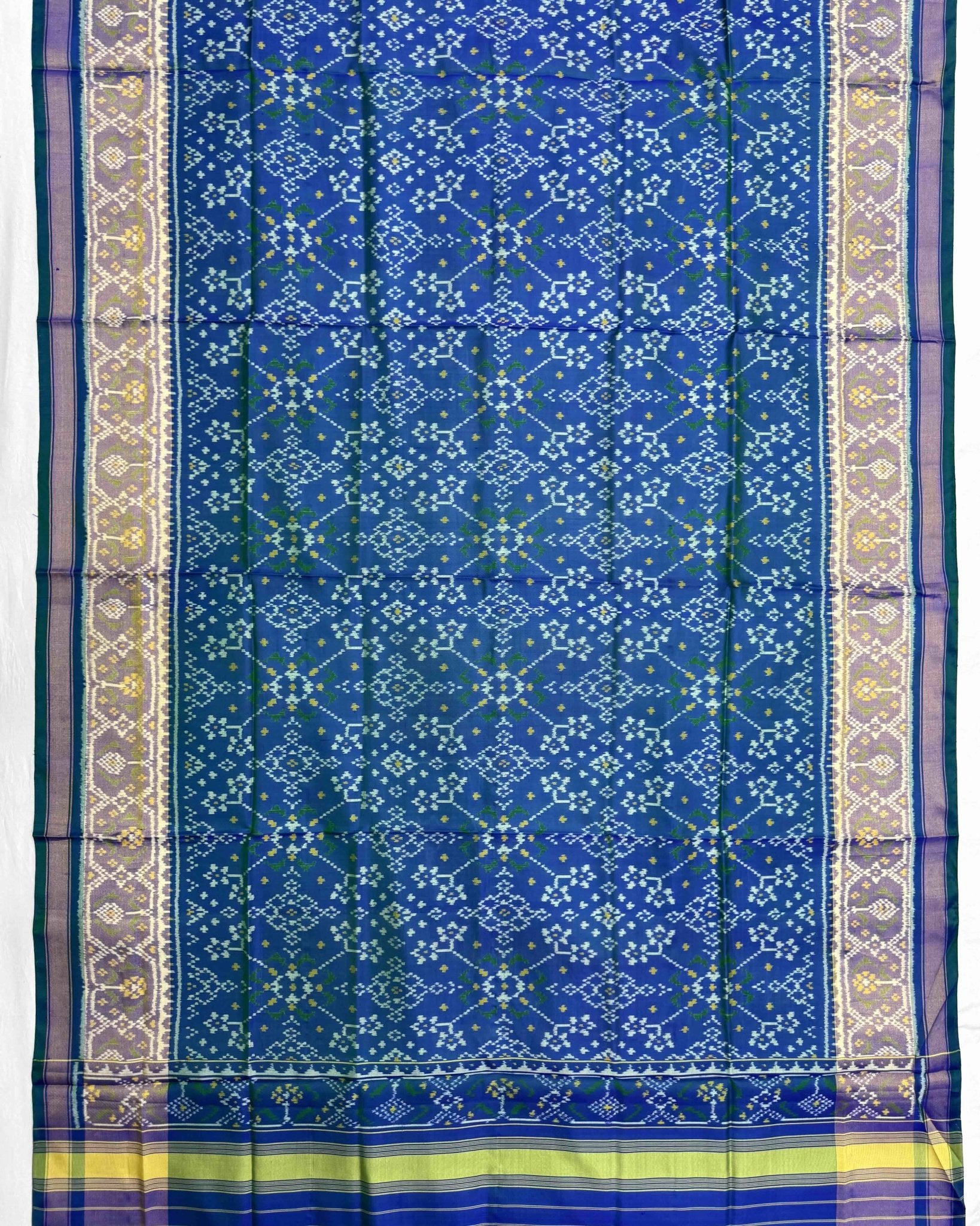 Blue Navratan Patola Dupatta - SindhoiPatolaArt