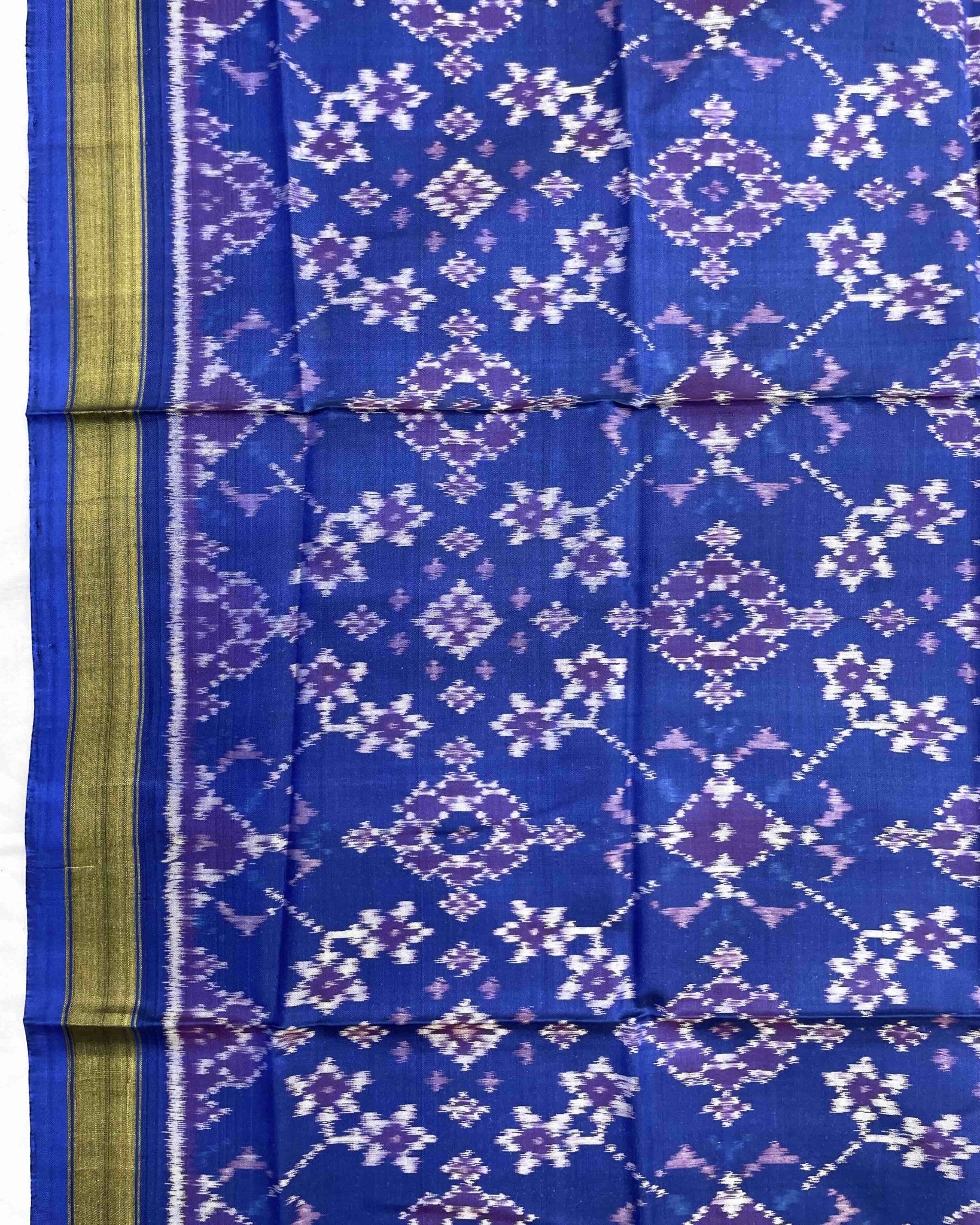 Blue Navratan Patola Dupatta - SindhoiPatolaArt