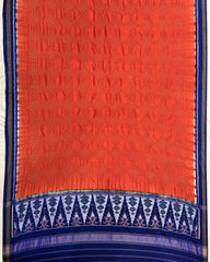 Blue & Orange Bandhani Patola Dupatta - SindhoiPatolaArt
