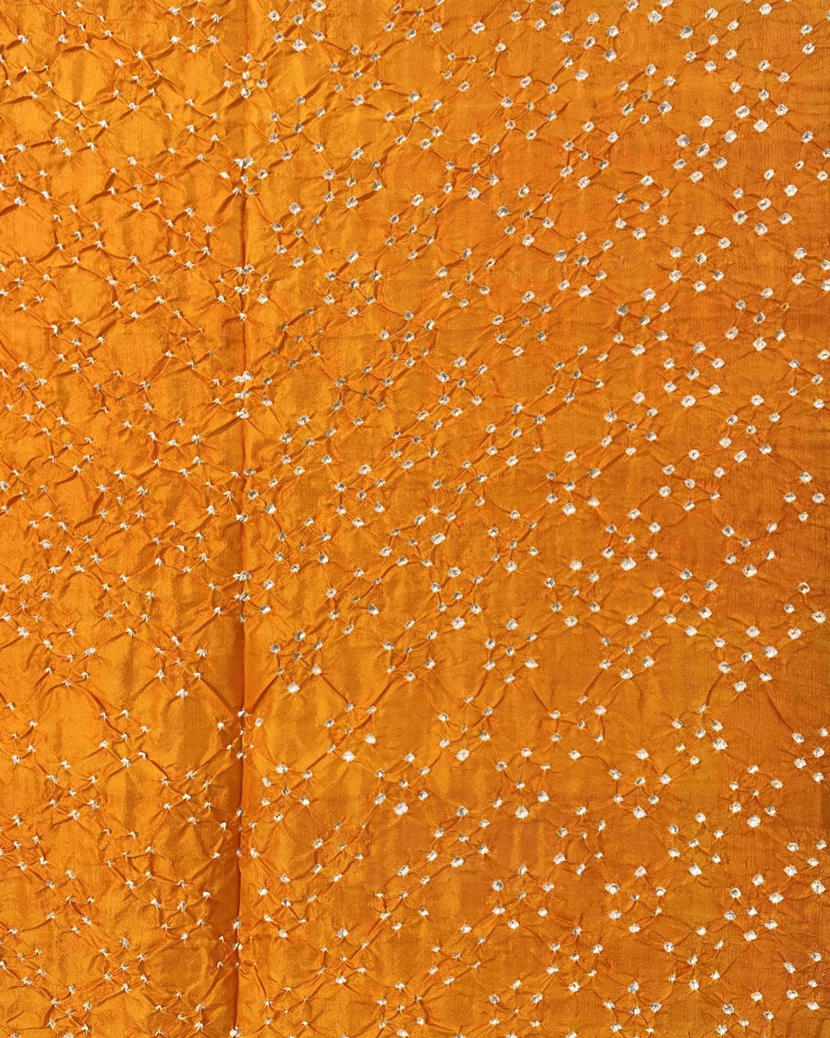 Blue & Orange Bandhani Patola Dupatta - SindhoiPatolaArt