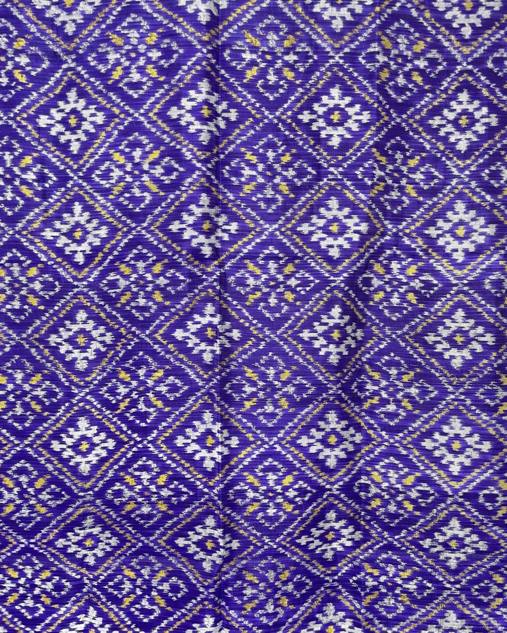 Blue Panchanda Designer Patola Dupatta - SindhoiPatolaArt