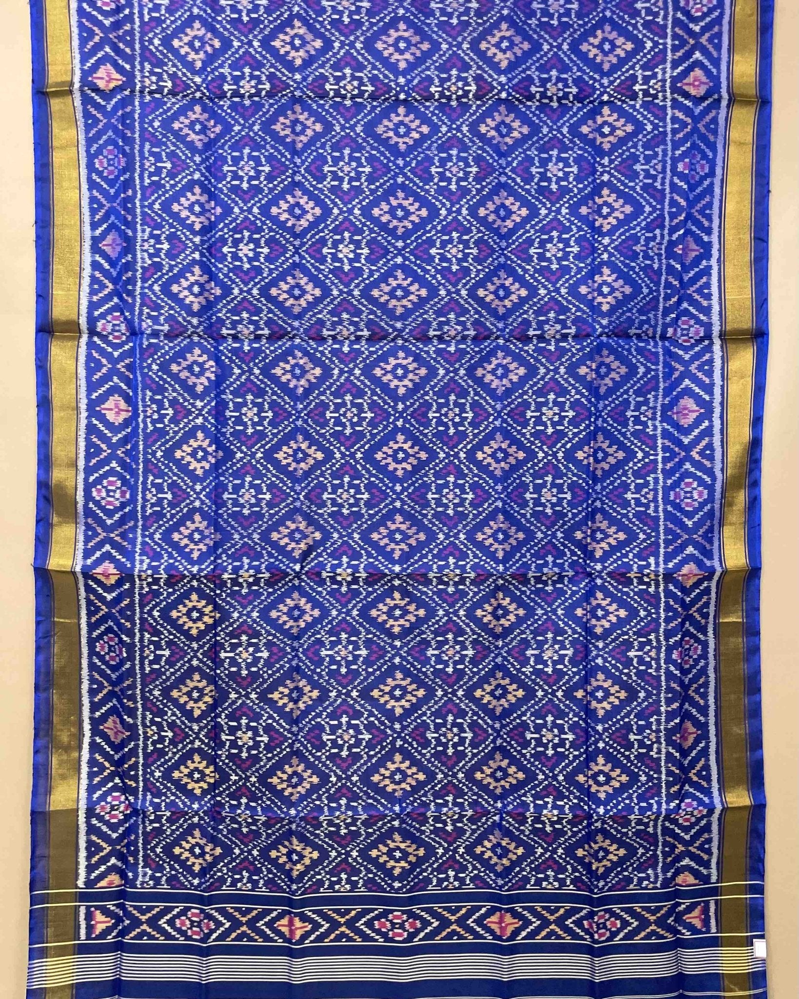 Blue Panchanda Designer Patola Dupatta - SindhoiPatolaArt