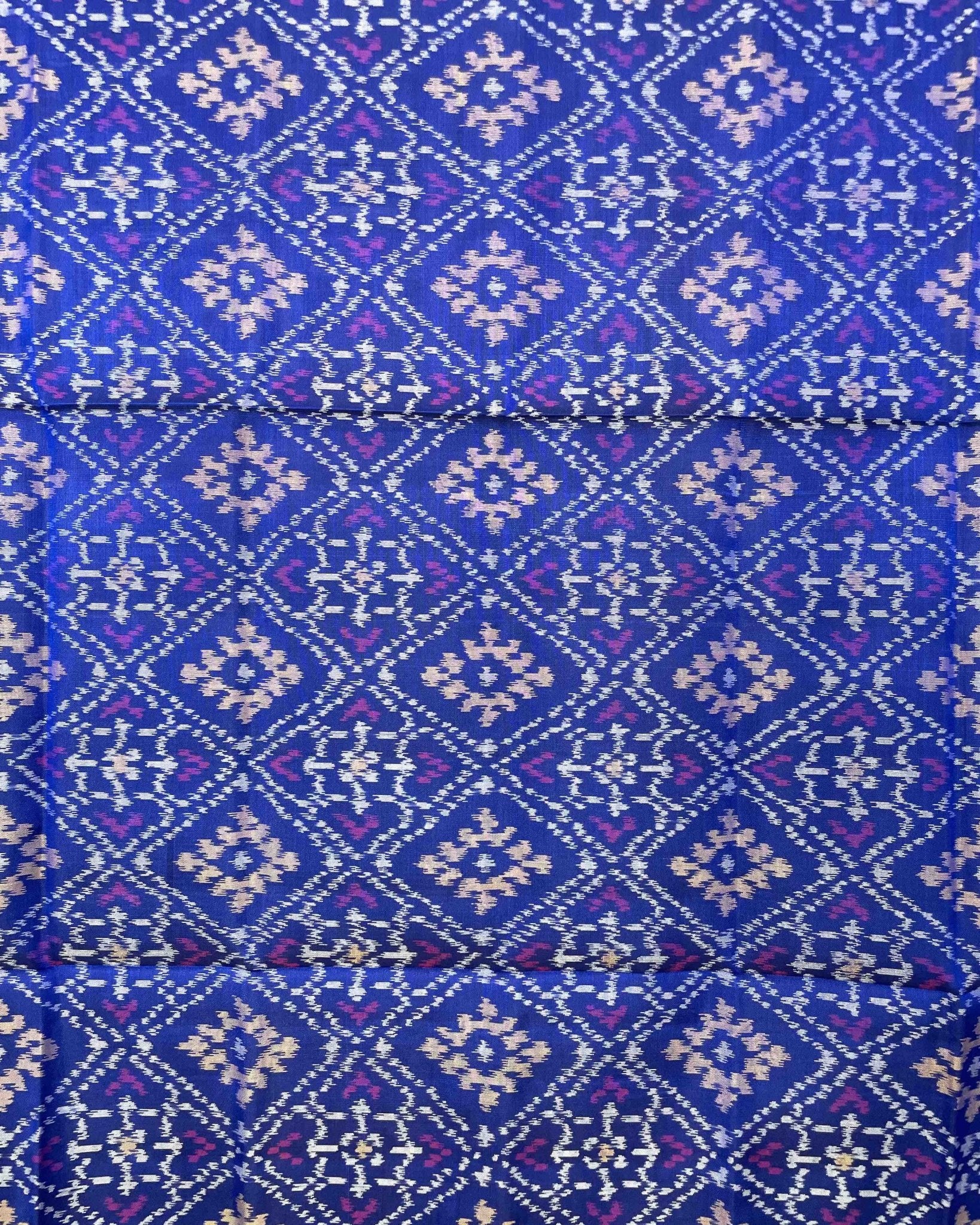 Blue Panchanda Designer Patola Dupatta - SindhoiPatolaArt