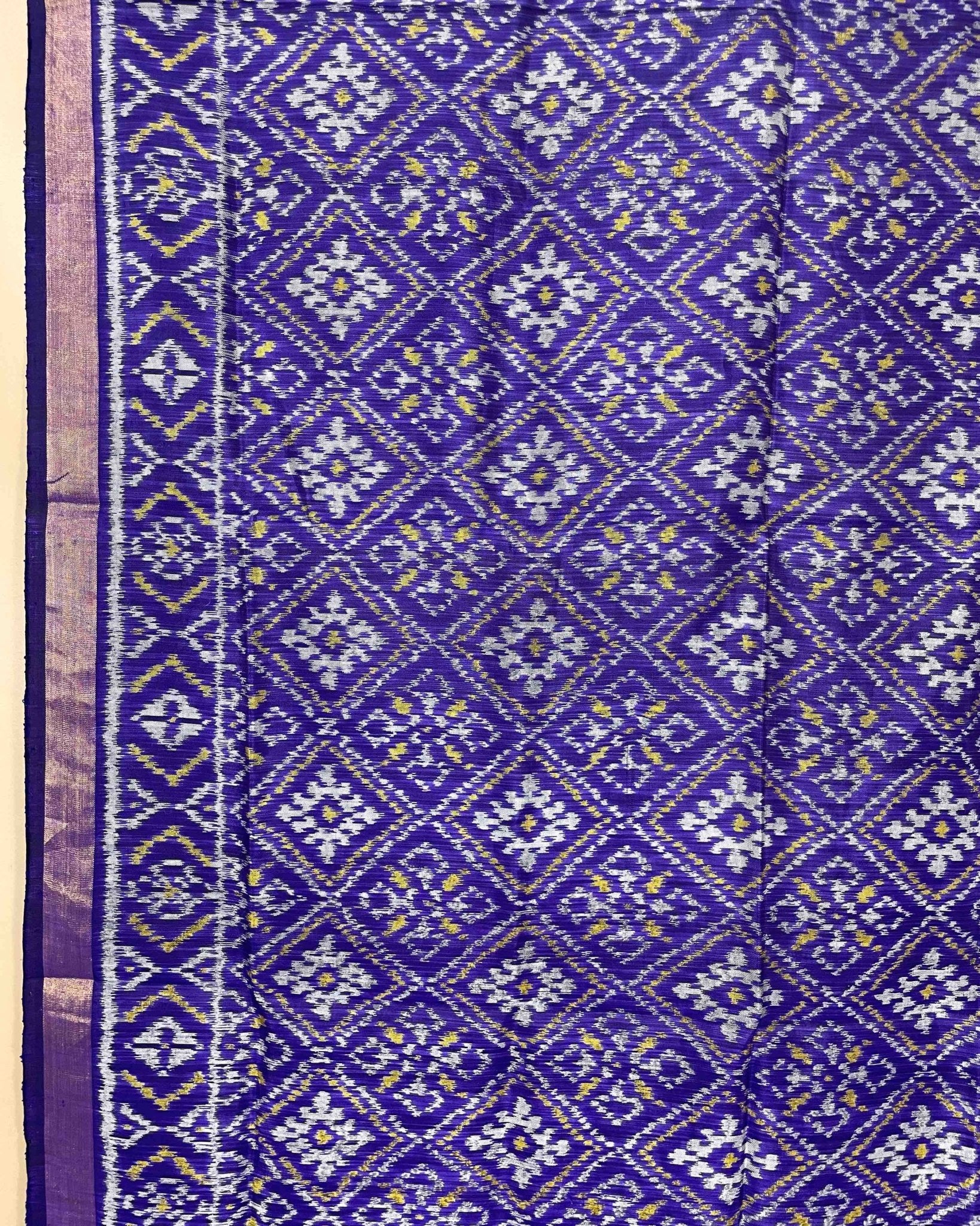 Blue Panchanda Designer Patola Dupatta - SindhoiPatolaArt